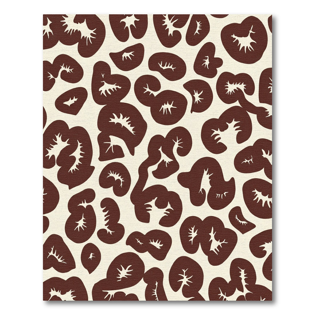 Deep Brown Organic Wavy Shapes Rug
