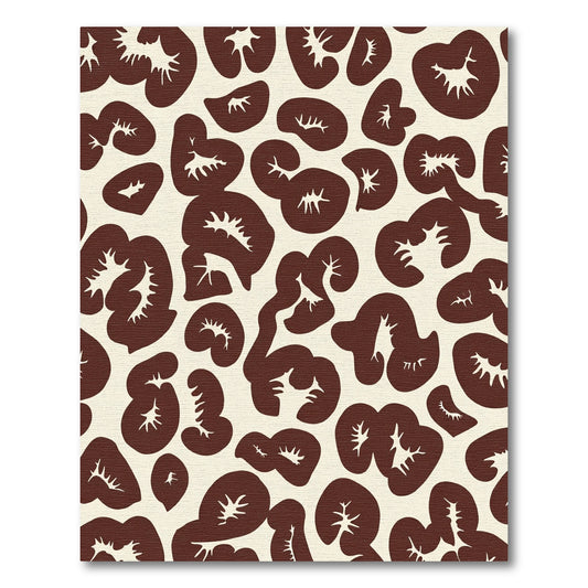 Deep Brown Organic Wavy Shapes Rug