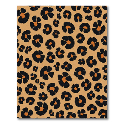 Orange Black Leopard Spot Rug