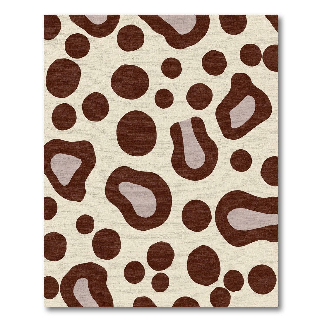 Brown Spots Cream Animal Hide Rug