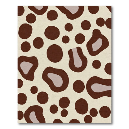 Brown Spots Cream Animal Hide Rug