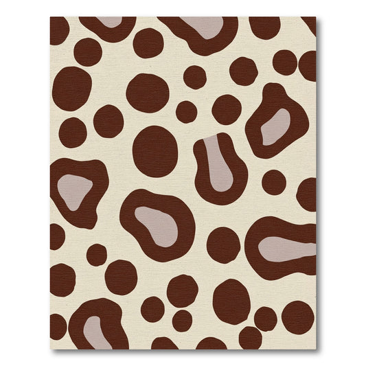 Brown Spots Cream Animal Hide Rug