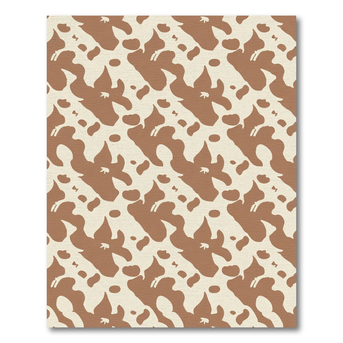 Brown Cream Spotted Animal Hide Rug