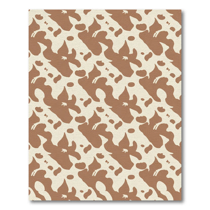 Brown Cream Spotted Animal Hide Rug