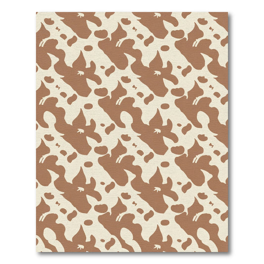 Brown Cream Spotted Animal Hide Rug