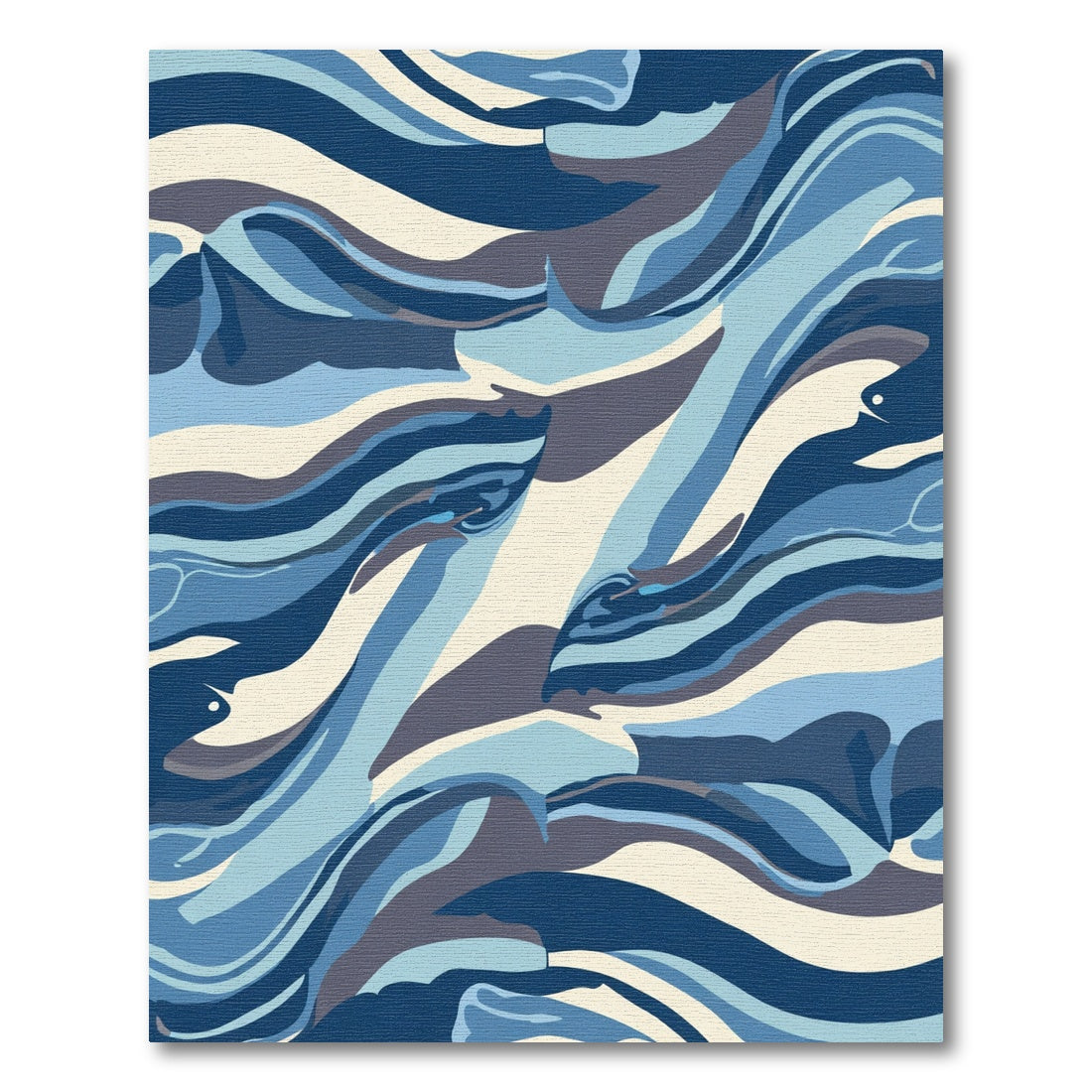 Oceanic Flowing Swirls Rug