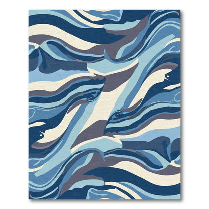 Oceanic Flowing Swirls Rug