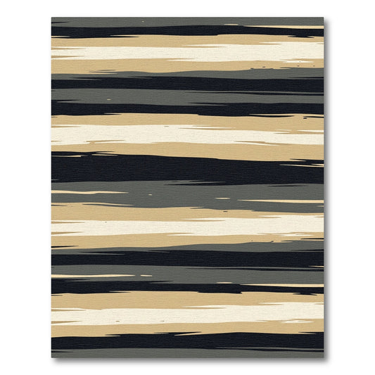 Earthy Tonal Abstract Stripe Rug