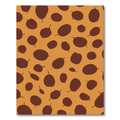 Orange Brown Spotted Organic Shapes Rug