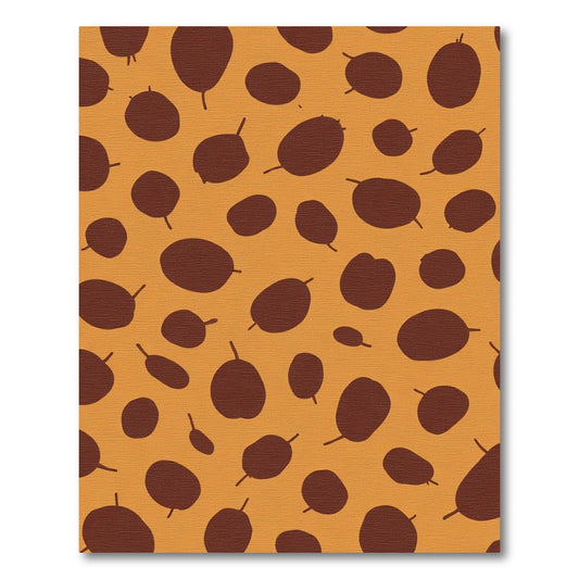 Orange Brown Spotted Organic Shapes Rug