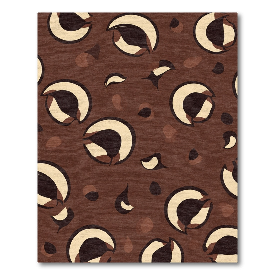 Chocolate Brown Spotted Animal Print Rug