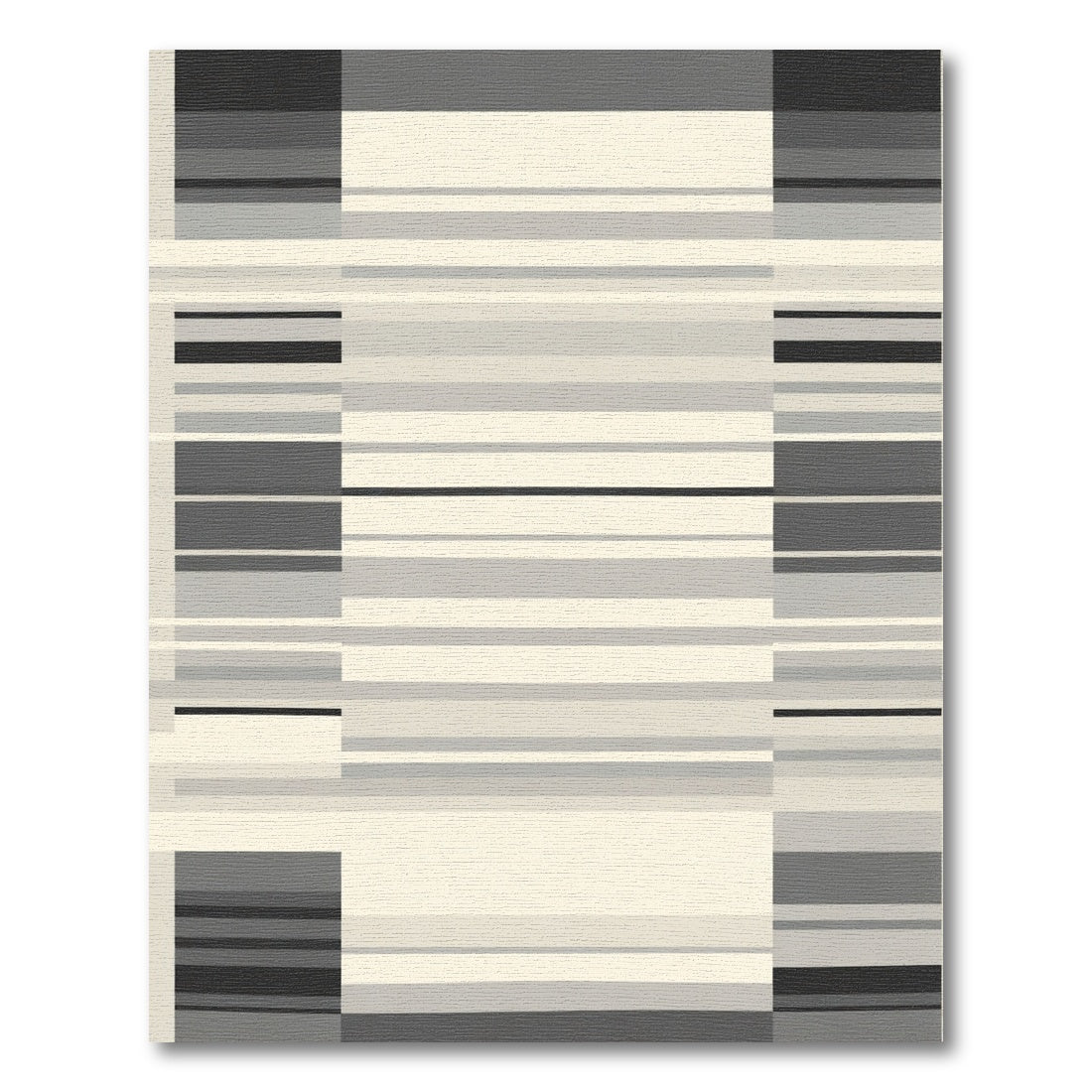 Neutral Tonal Linear Composition Rug