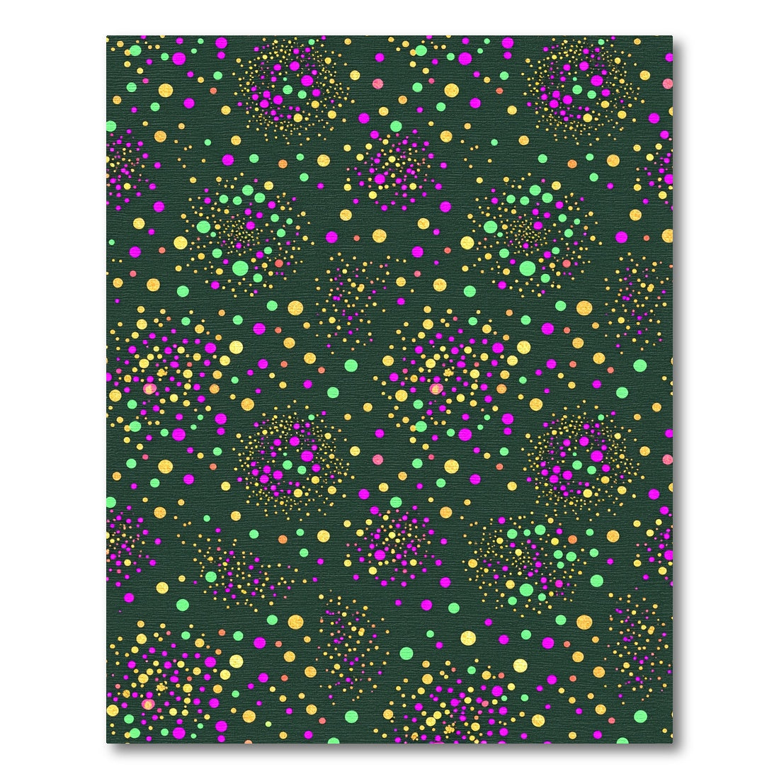 Cosmic Gold and Magenta Confetti Scatter Rug