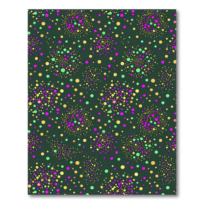 Cosmic Gold and Magenta Confetti Scatter Rug