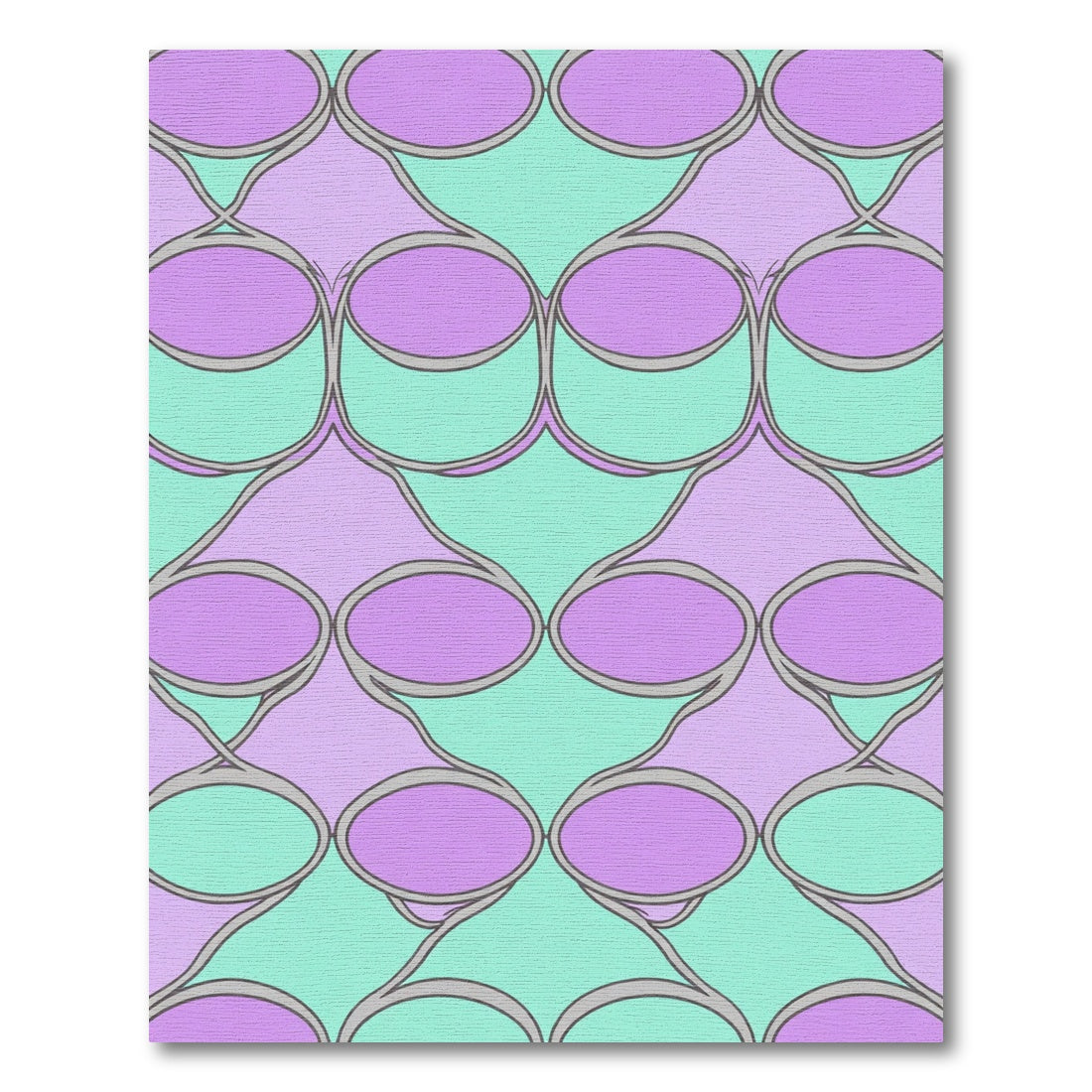 Lavender Mint Oval Linkage Rug