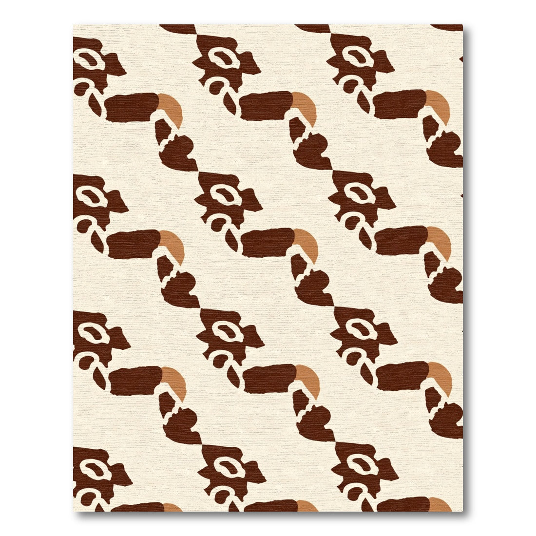 Earth Tones Abstract Zigzag Rug