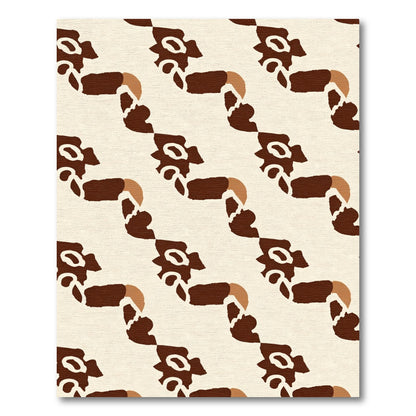 Earth Tones Abstract Zigzag Rug