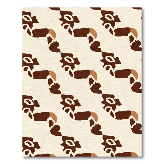 Earth Tones Abstract Zigzag Rug