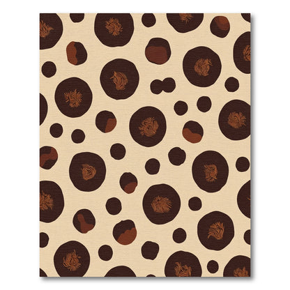 Brown Speckled Round Pebble Rug
