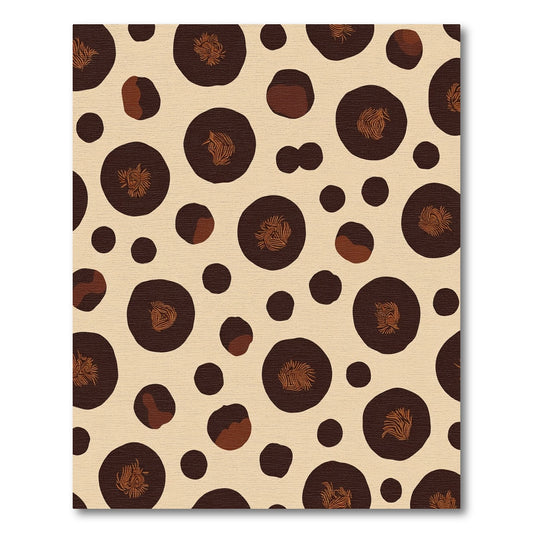 Brown Speckled Round Pebble Rug