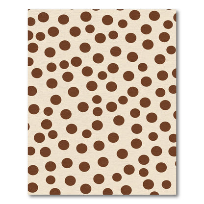 Brown Circles Scatter Print Rug