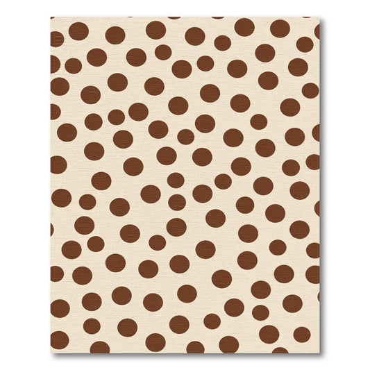 Brown Circles Scatter Print Rug