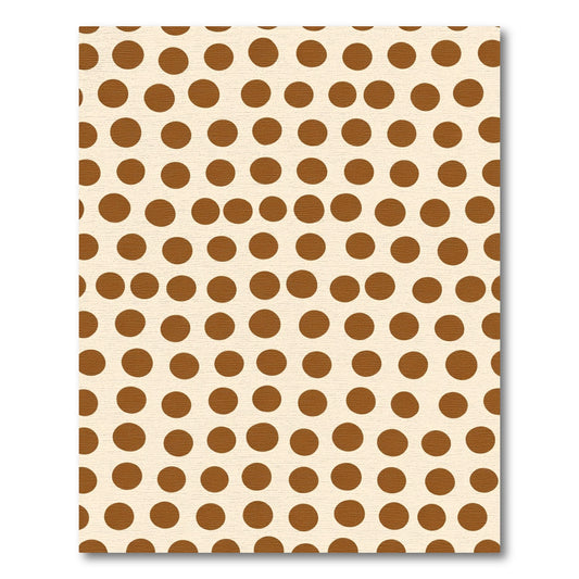 Brown Polka Dot Cream Rug