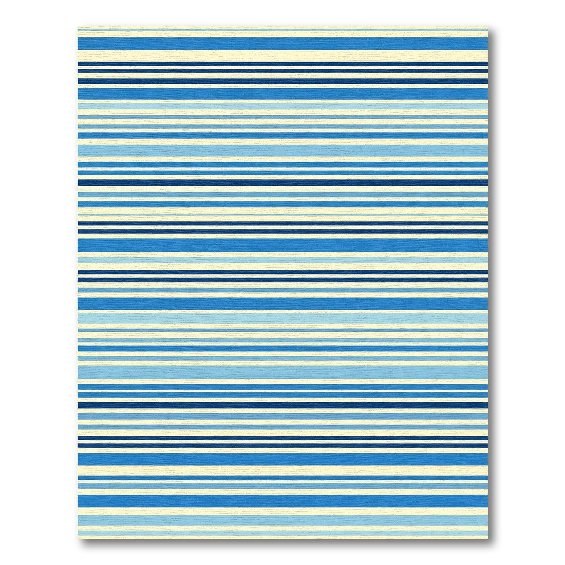 Ocean Blue Gradient Stripe Rug