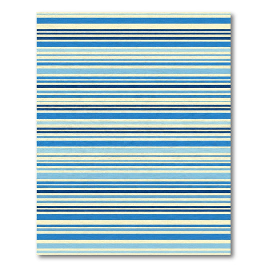 Ocean Blue Gradient Stripe Rug
