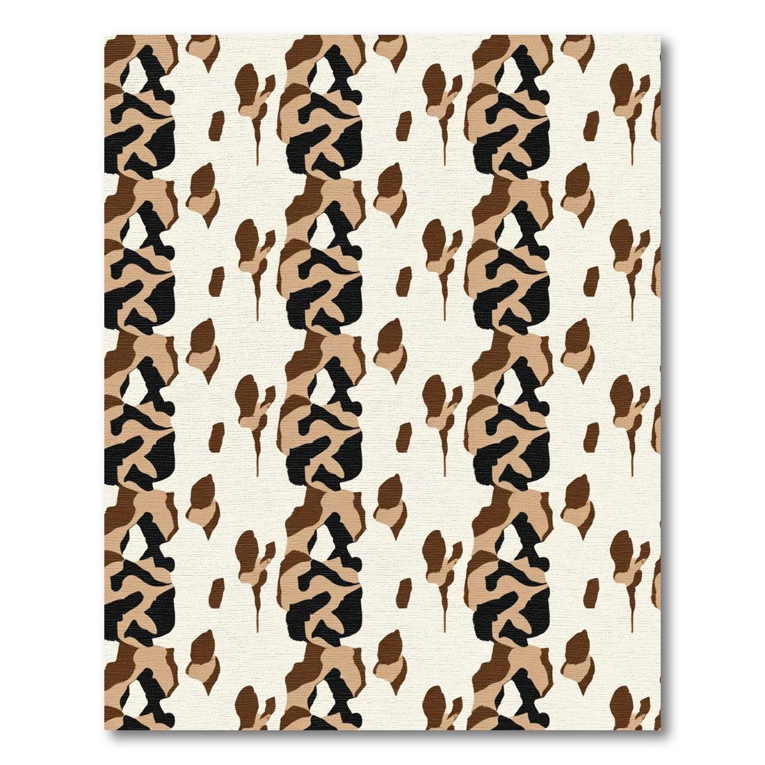 Brown Black And Tan Animal Print Rug
