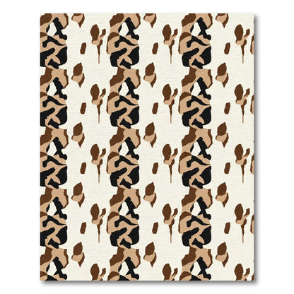 Brown Black And Tan Animal Print Rug