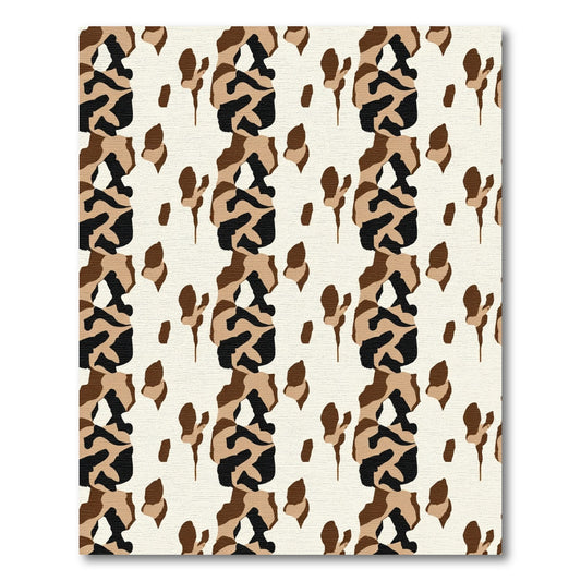 Brown Black And Tan Animal Print Rug