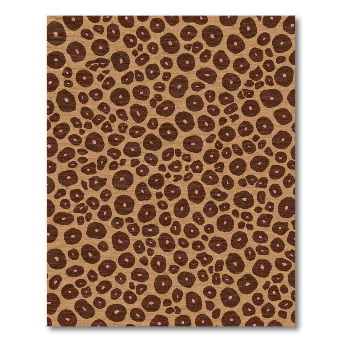 Camel Brown Spotted Animal Print Rug