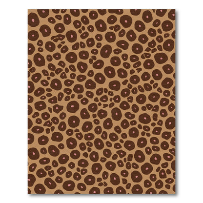 Camel Brown Spotted Animal Print Rug