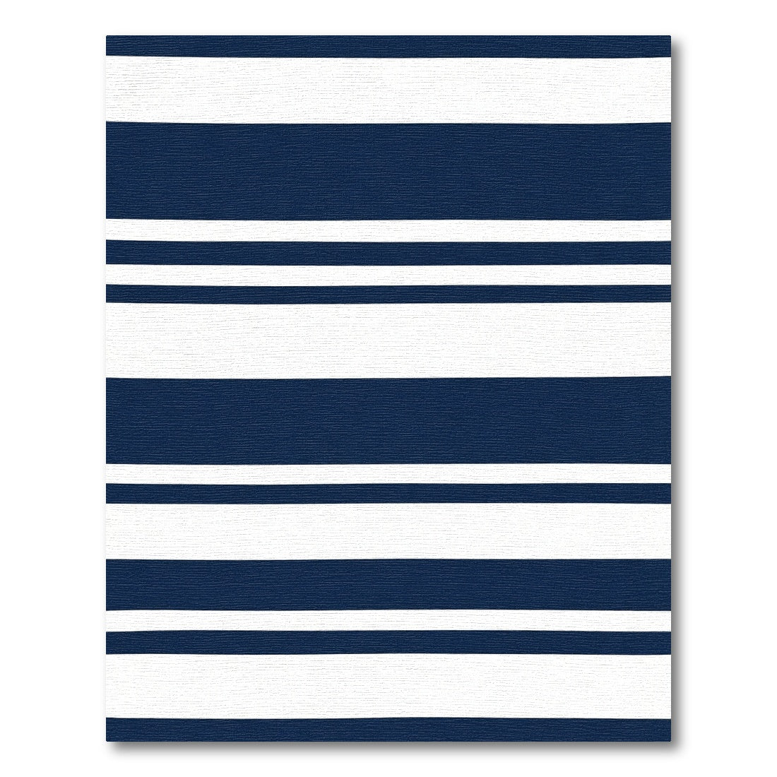 Bold Navy And White Banded Stripe Rug