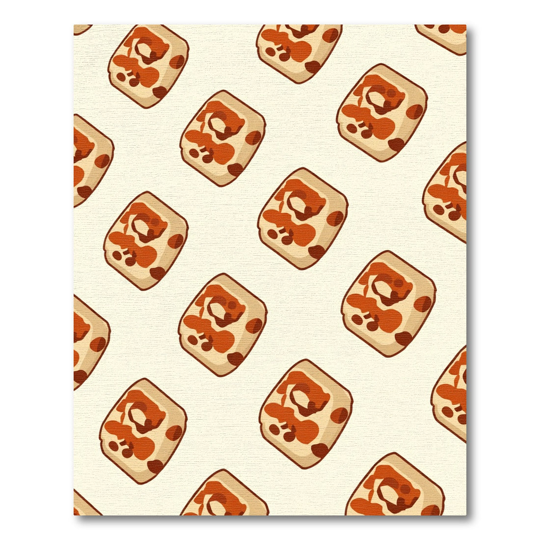 Brown Tortilla Swirl Repeating Pattern Rug