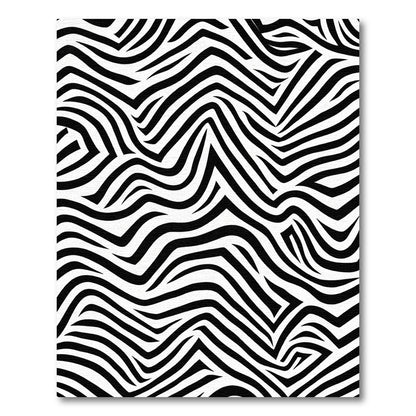 Monochromatic Wavy Animal Print Rug