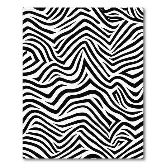 Monochromatic Wavy Animal Print Rug
