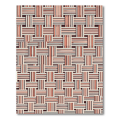 Coral Beige Tan Woven Stripe Rug