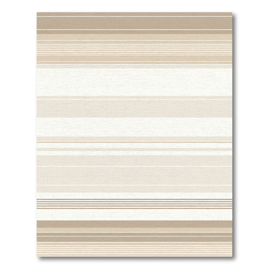 Neutral Beige Wide Thin Stripe Rug