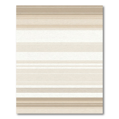 Neutral Beige Wide Thin Stripe Rug
