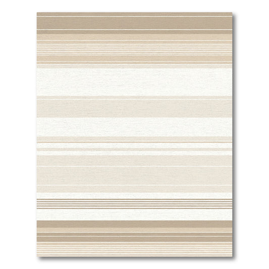Neutral Beige Wide Thin Stripe Rug