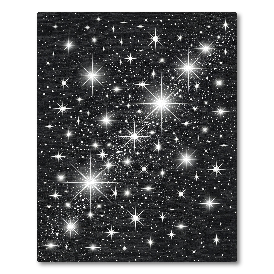 Sparkling Celestial White Starry Night Rug