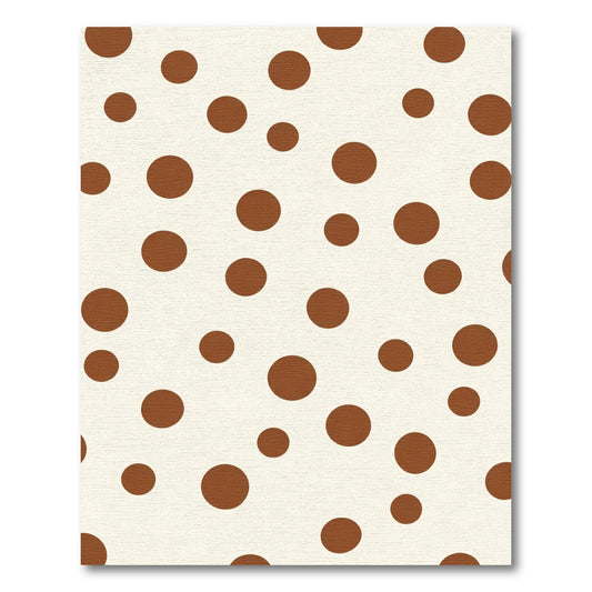 Warm Brown Polka Dot Scatter Rug
