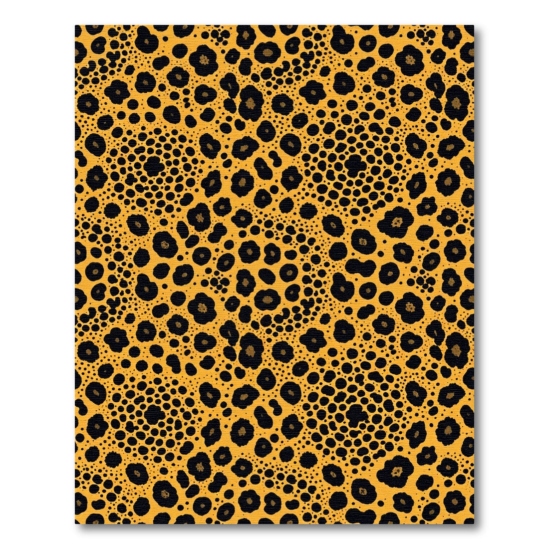 Bold Amber Leopard Spot Animal Texture Rug
