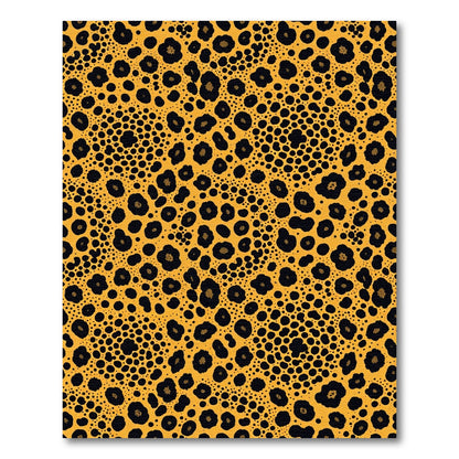 Bold Amber Leopard Spot Animal Texture Rug