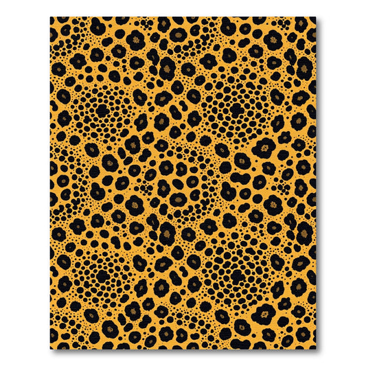Bold Amber Leopard Spot Animal Texture Rug