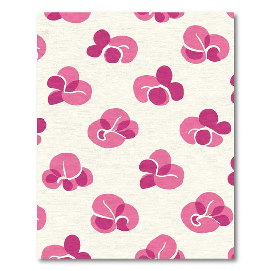 Pink Abstract Blossom Cluster Rug