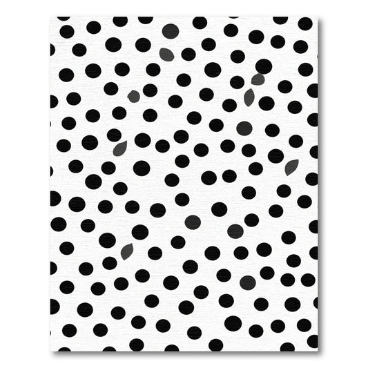 Black White Polka Dot Scatter Rug