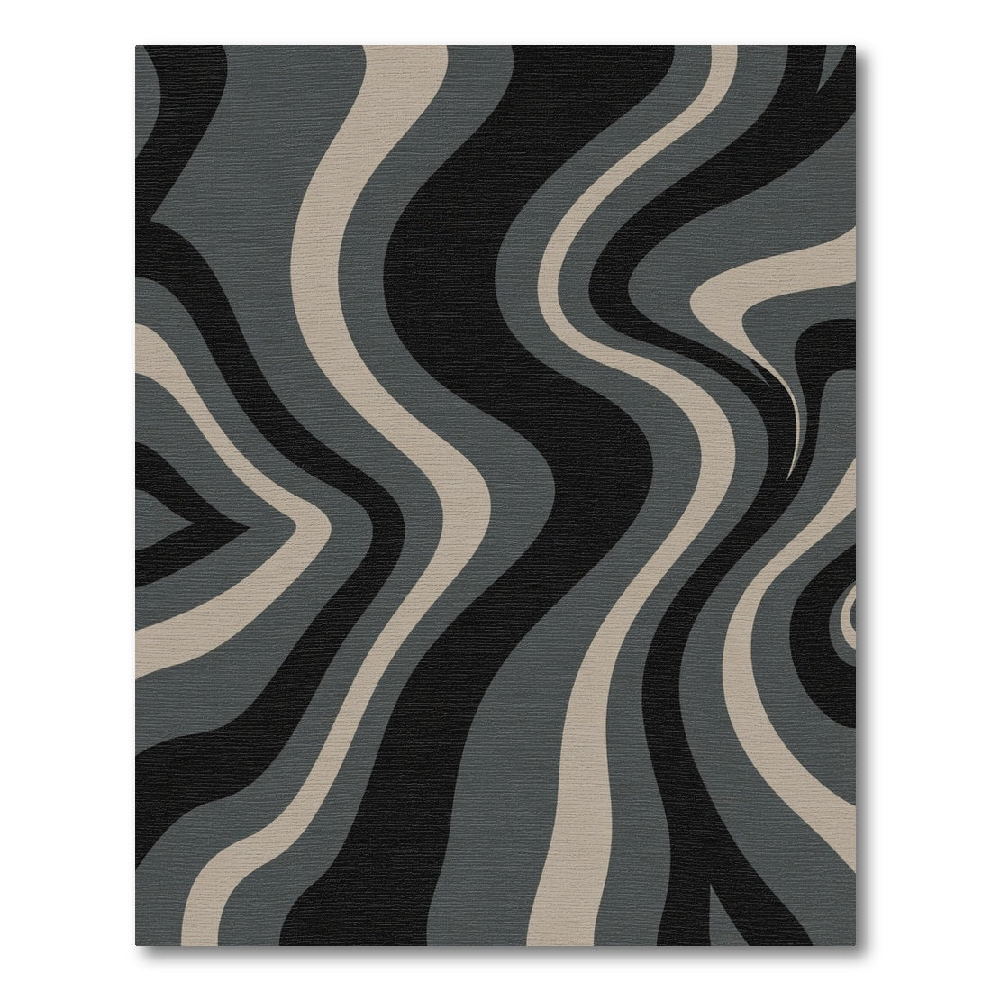 Monochromatic Swirl Wave Rug